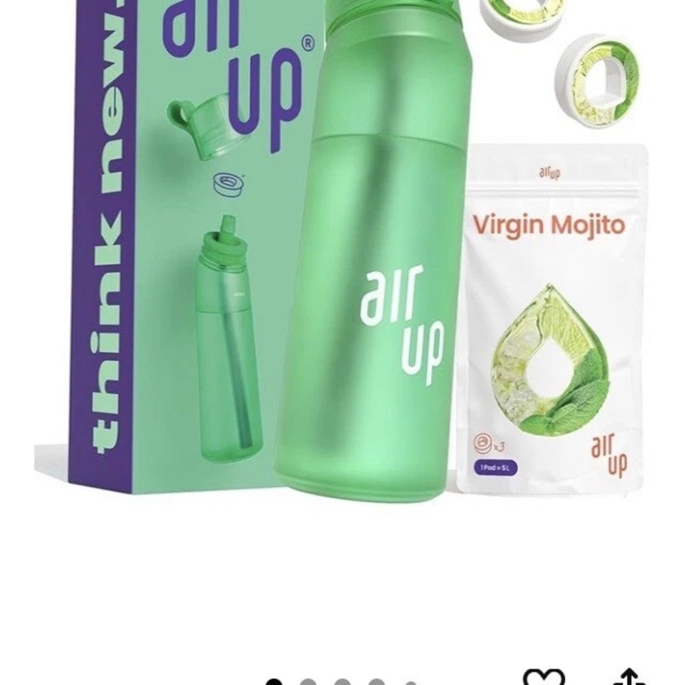 Air Up Green Water Bottle with Virgin Mojito Flavorair up water bottle with virg